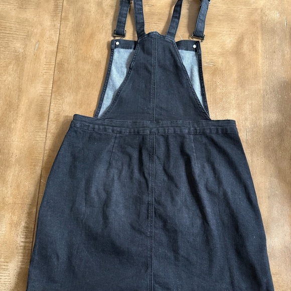 Modcloth NWT Charcoal Denim Overall Dress - Picture 7 of 9